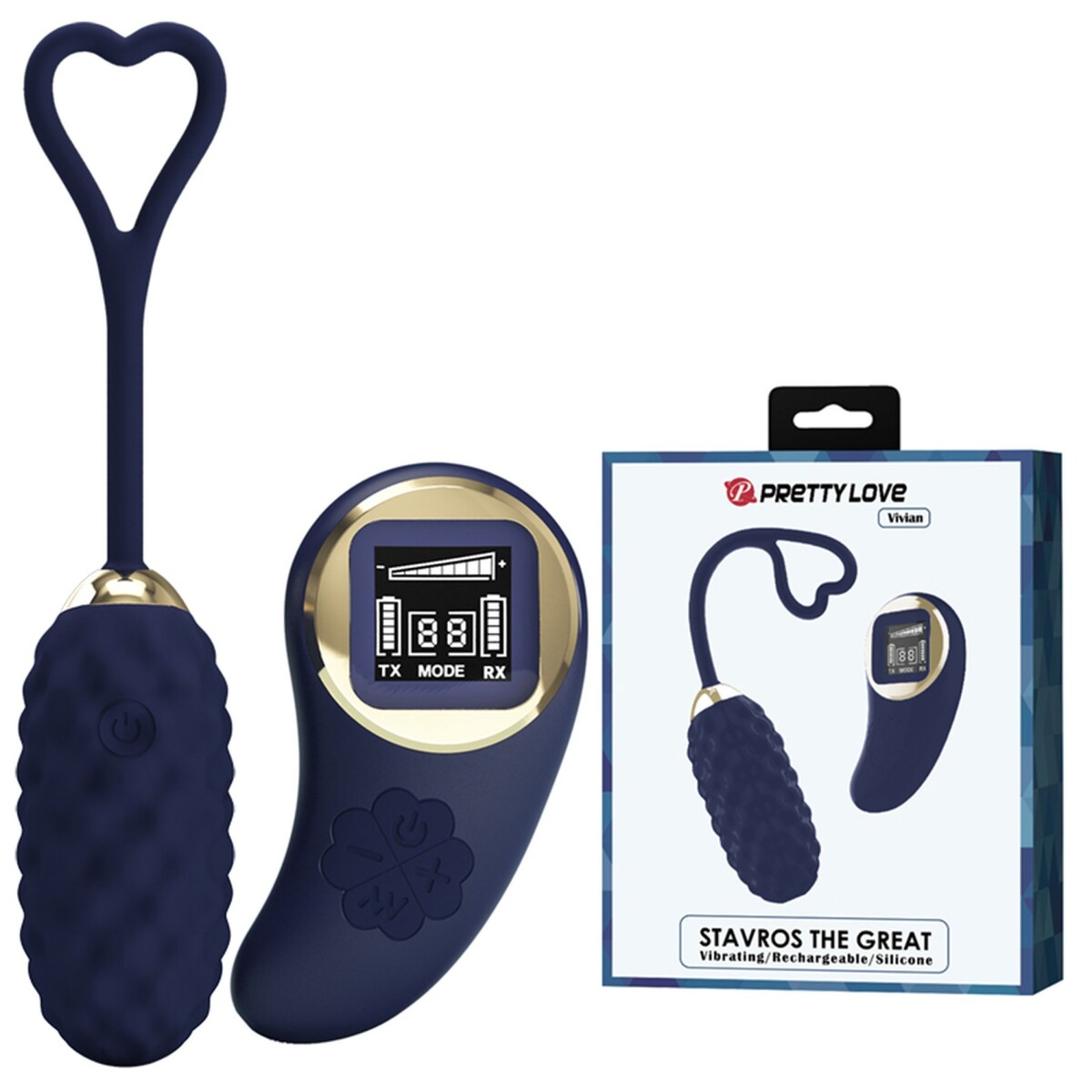 Huevo Vibrador Control LED Vivian Stravos The Great 