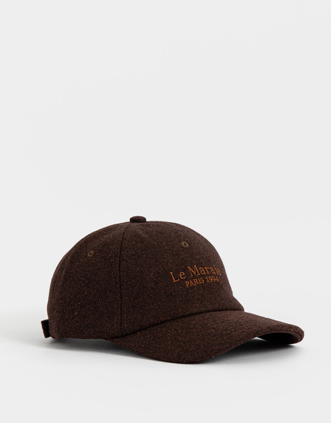 Caps Denim Gorra Bordada Marrón - Marron Oscuro