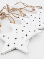 ADORNO COLGANTE MDF ESTRELLA 6PCS BLANCO