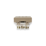 Módulo tomacorriente 3 en línea c/ seg. beige Sica ELE07565