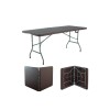 Mesa plegable plástico portátil 1.8m Eventos Jardín Exterior Mesa plegable plástico portátil 1.8m Eventos Jardín Exterior