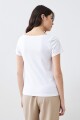 Remera escote bote blanco