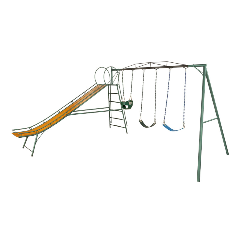 Juego Combinado Infantil con tobogán N°5. 2 hamacas de cincha y 1 hamaca de bebé. Juego Combinado Infantil con tobogán N°5. 2 hamacas de cincha y 1 hamaca de bebé.