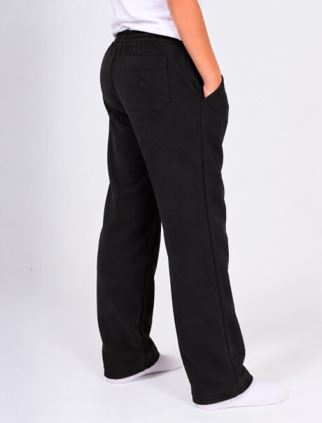 PANTALON BÁSICO UNISSEX CON FELPA NEGRO