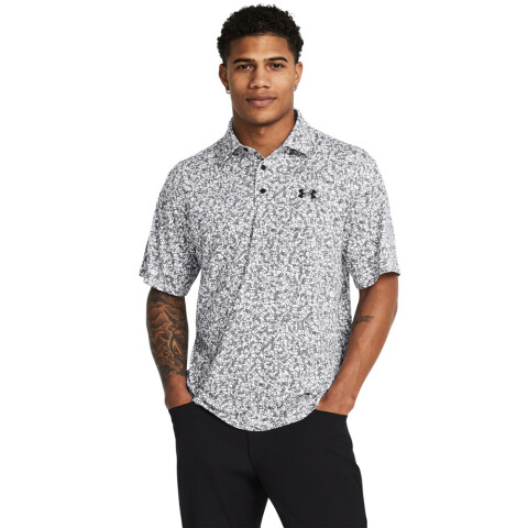 UA Playoff 3.0 Printed Polo-BLU WHT-111