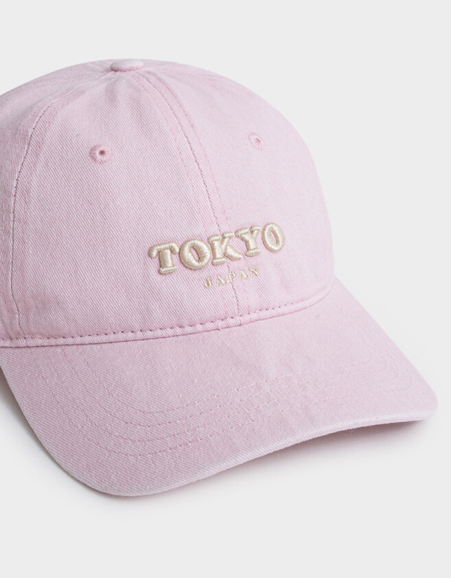 Caps Gorra Canvas Bordada - Rosa Claro