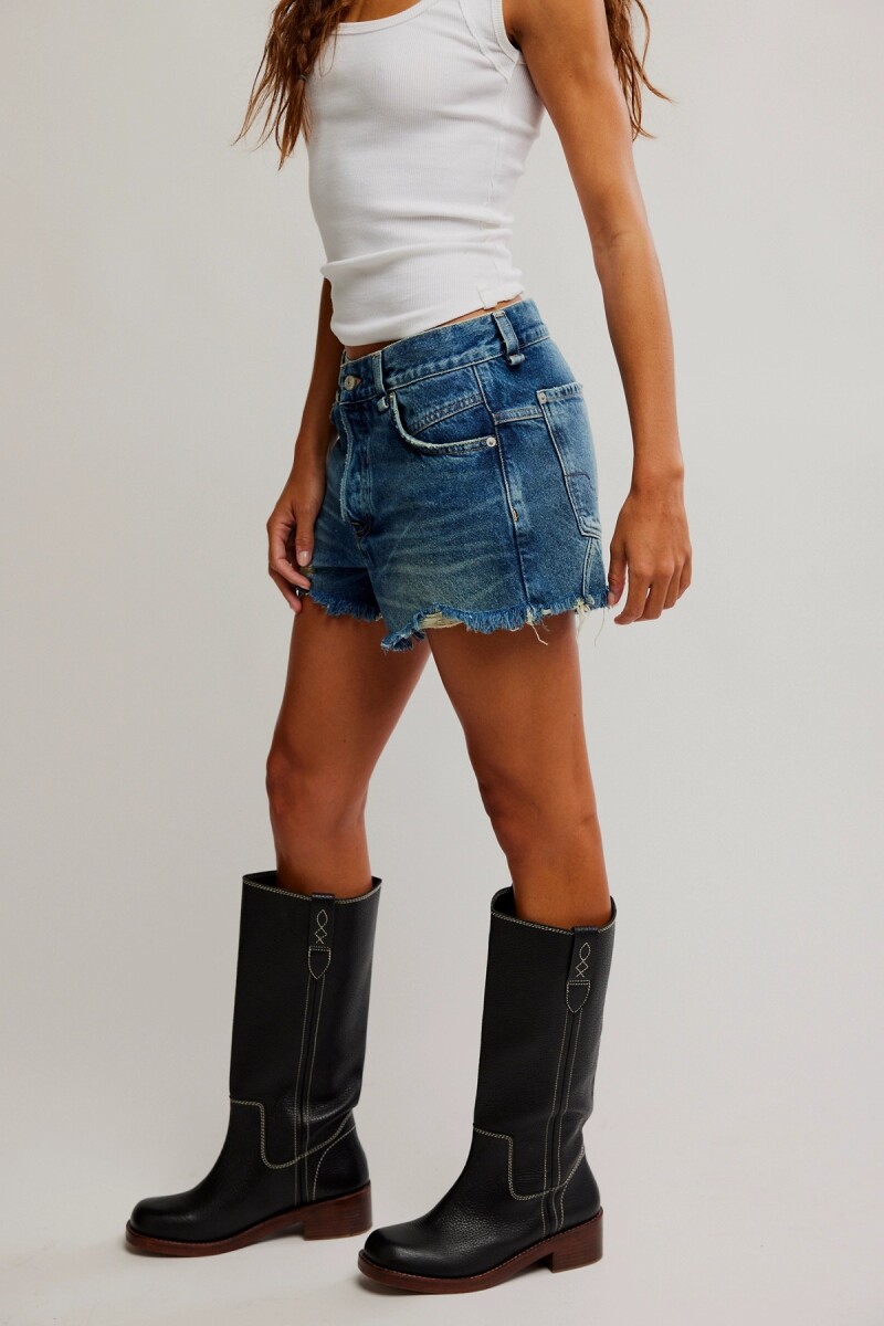 NOW OR NEVER DENIM SHORT Azul