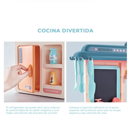 Set De Cocina Completa De 42piezas C/Música 63x45cm Azul