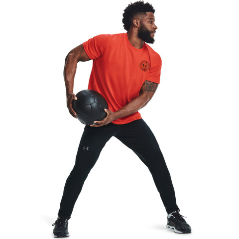 UA UNSTOPPABLE TAPERED PANTS-GRN BLK-001