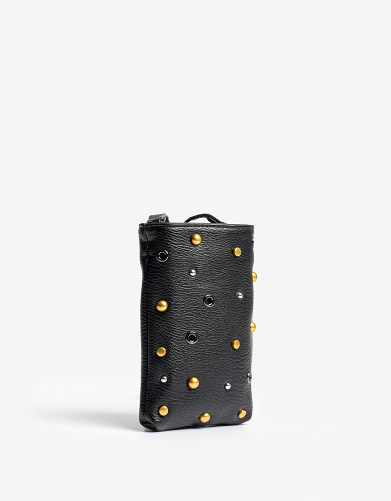 Marro chica varios Portacelular Con Tachas Mixplating - Negro