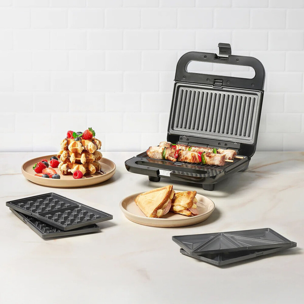 SANDWICHERA UFESA 850W NEGRO ROBSON 3 EN 1