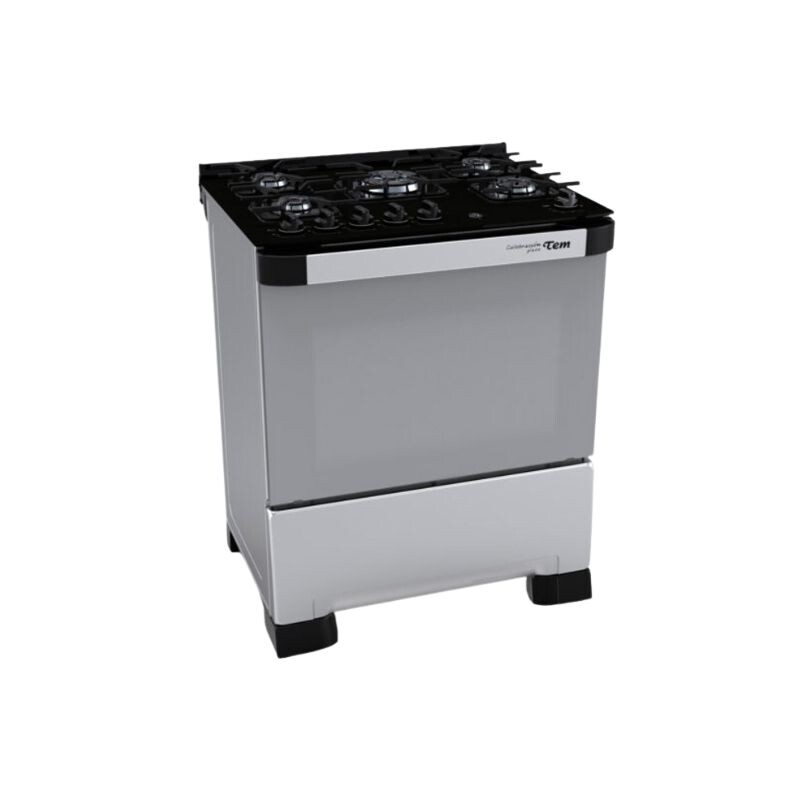 COCINA TEM SUPERGAS CELEBRATION GLASS 5H Gris