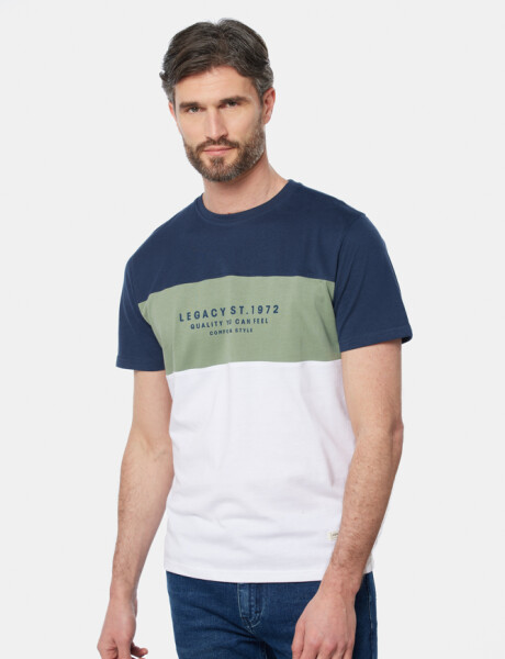 REMERA RAYADA Azul