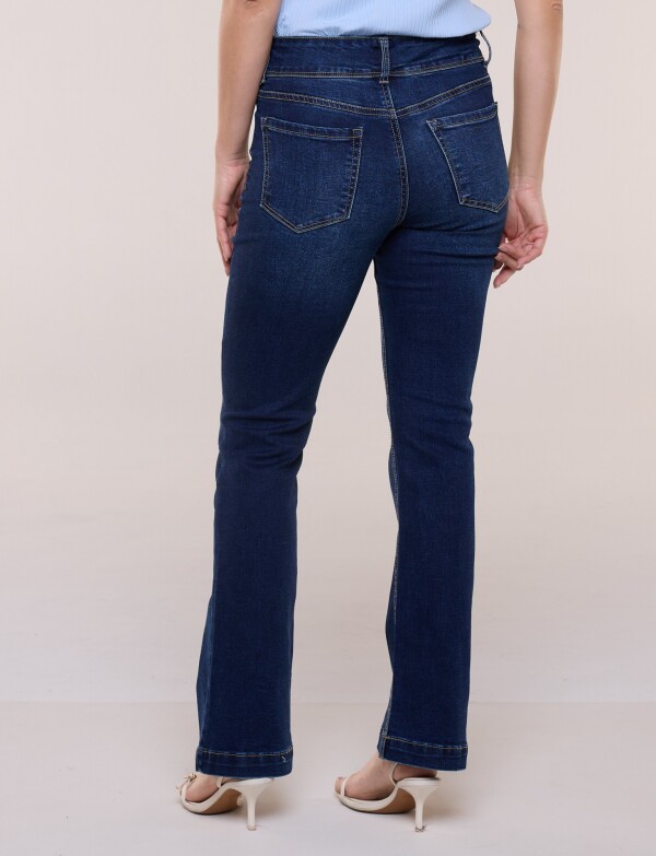 Jean Bootcut Con Cinto JEAN OSCURO