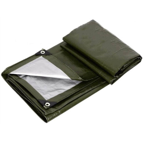Lona Toldo Impermeable Uv Carpa 4x4mt+4 Cuerda 5mt Verde