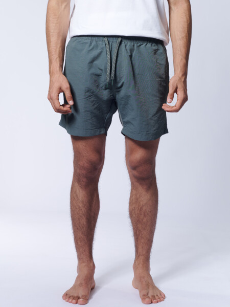 Short de baño Estampa Ripstop Verde