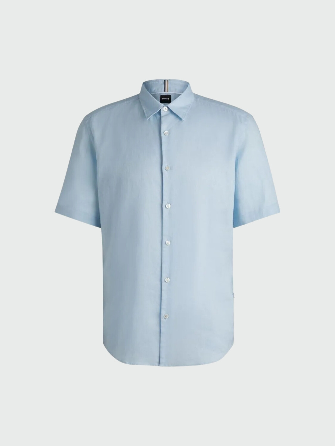 BOSS Black - Camisa Casual Regular Fit Celeste