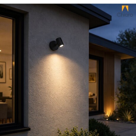 APLIQUE SPOT DIRIGIBLE 8W APTO INTEMPERIE NEGRO