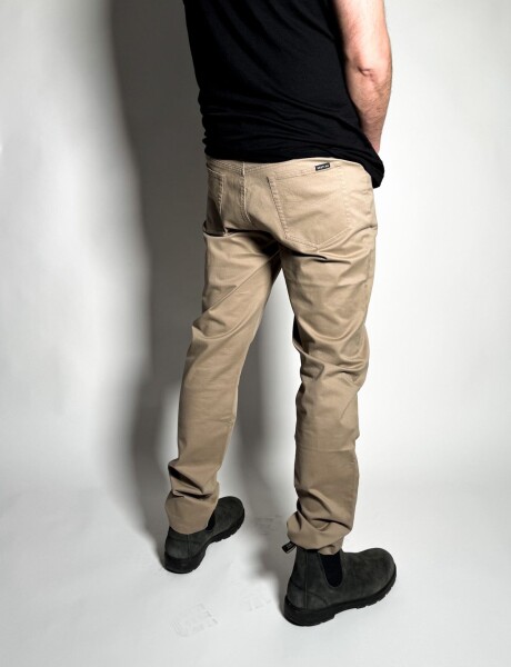 Pantalon de gabardina 5 bolsillos Pastor Beige