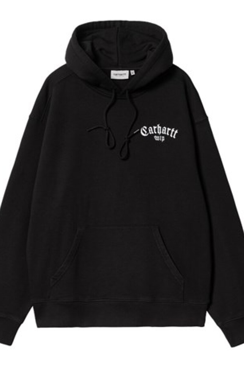 Hooded Onyx Script Sweat Negro