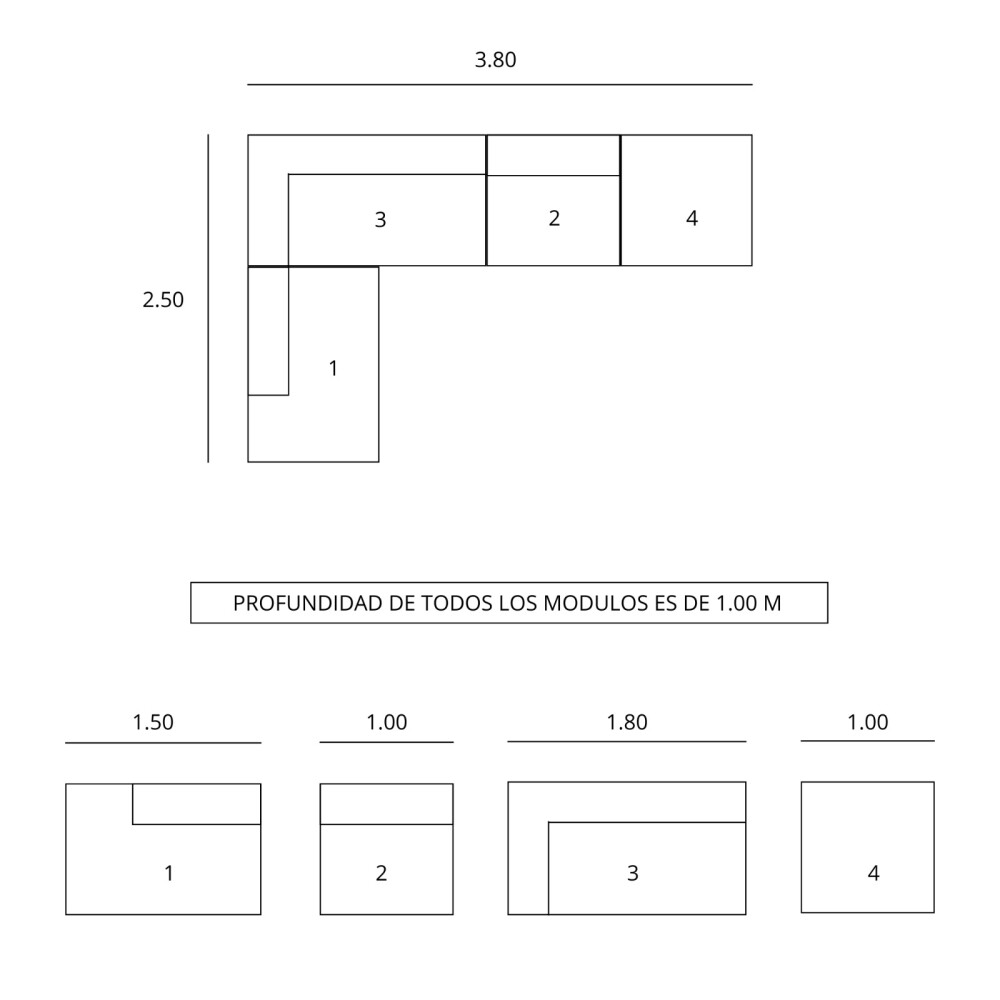Sofá esquinero Cube, beige derecho Sofá esquinero Cube, beige derecho