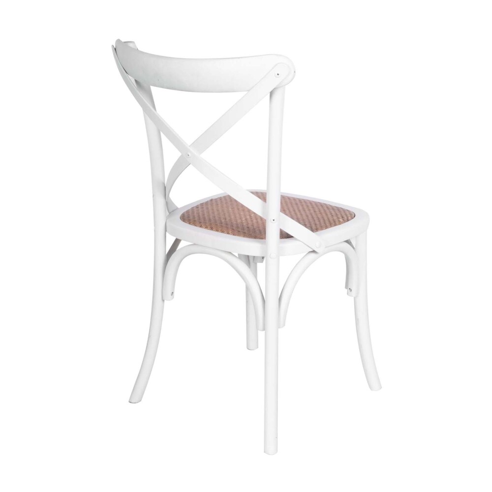 SILLA DE COMEDOR MADERA BLANCO CRUCETA