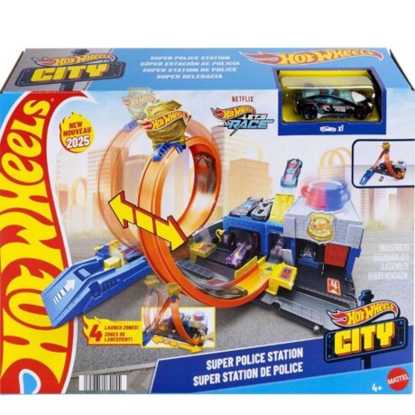 Pista Hot Wheels JBM71 City Super Estación De Policía Ub 001