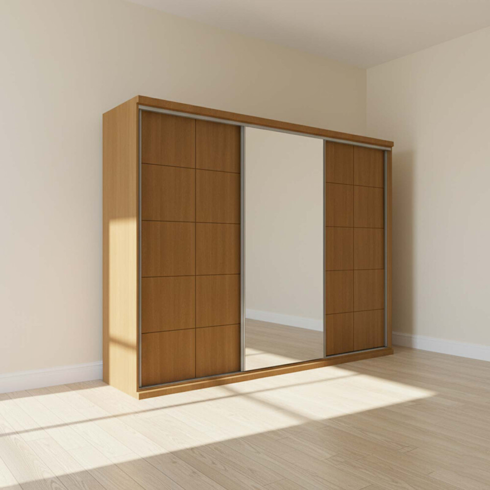 ROPERO PLACARD 3 PUERTAS MDF NATURAL-BEIGE SOUTH