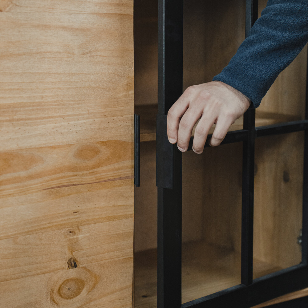 Aparador Bargueño Rack - Madera Maciza - Denise Aparador Bargueño Rack - Madera Maciza - Denise