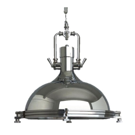 Luminaria tipo industrial cromada lisa con cadena e27 Luminaria tipo industrial cromada lisa con cadena e27