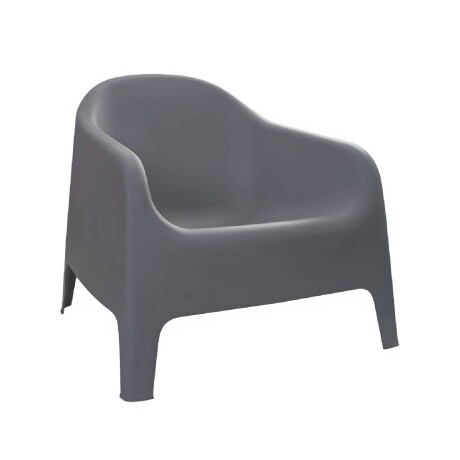 Silla Plastico Skarpo Jardin Liso Gris