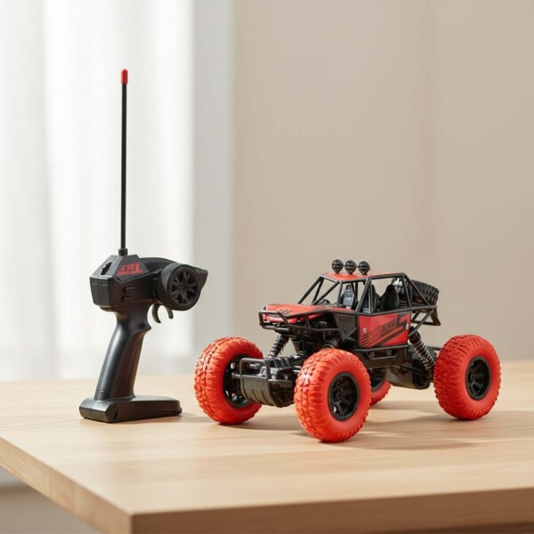 Auto A Control Remoto Todoterreno Motion Climb Recargable Color Rojo