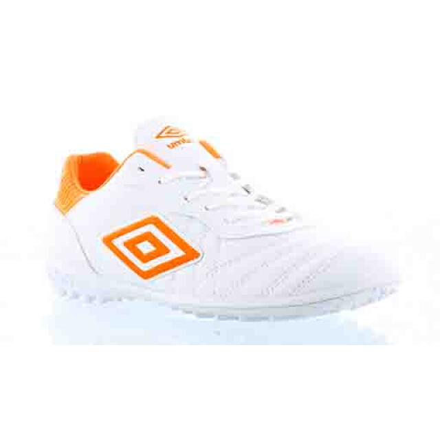 Championes de Fútbol 5 Hombre Umbro Touch TF Blanco - Anaranjado
