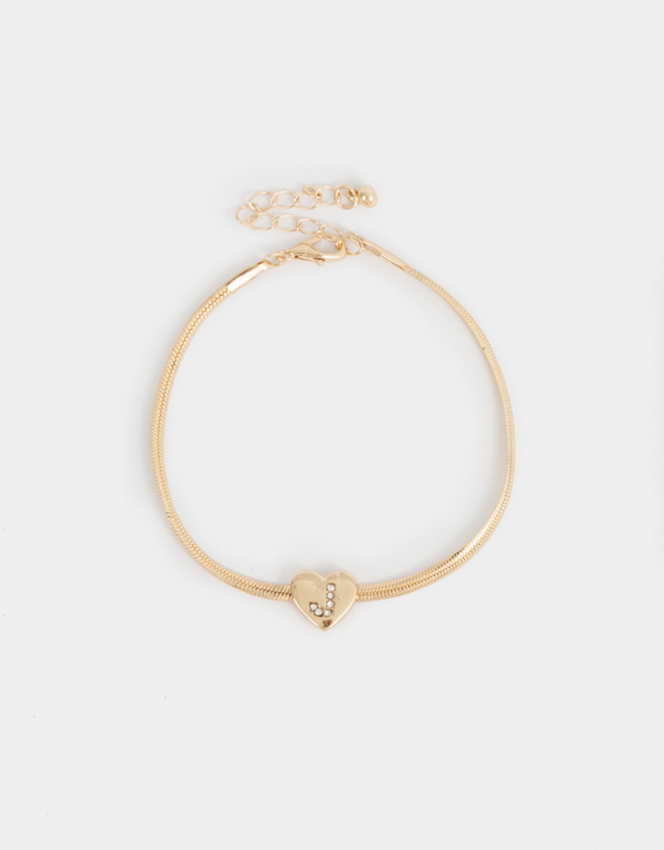 Pulsera Flexible De Inicial "j" 
