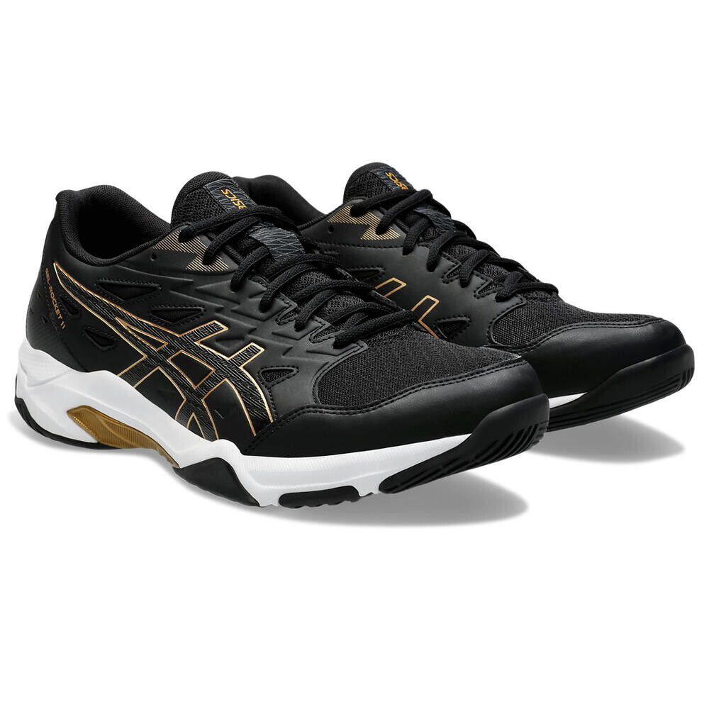 Zapatillas Voley GEL-Rocket 11 Hombre Black/pure Gold