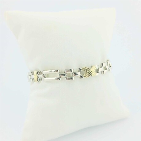 Pulsera panter de plata 925 y double en oro 18 ktes. Pulsera panter de plata 925 y double en oro 18 ktes.