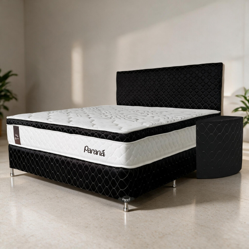 SOMIER COMPLETO ENJOY 1.60X2.00 100KG + 2 ALMOHADAS PARANA Unica