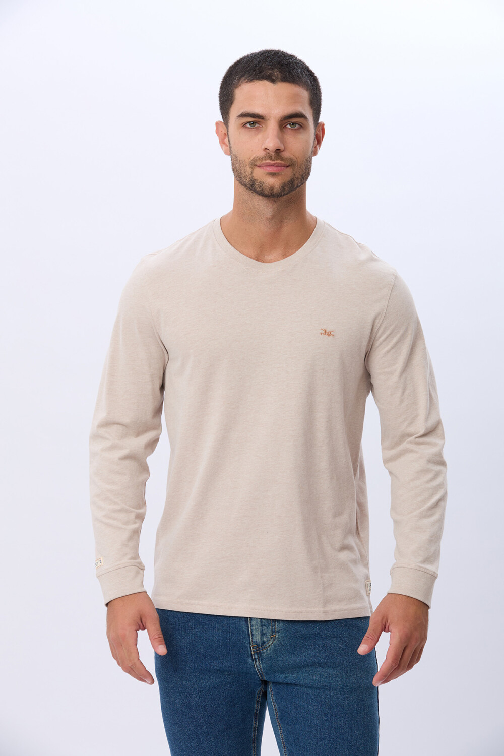 REMERA LISA DE ALGODÓN Arena