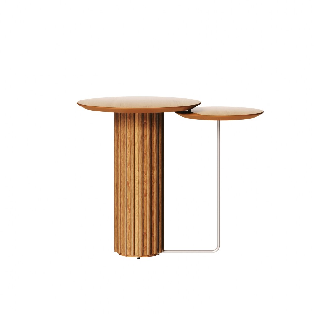 Mesa de Arrime Doble - Side Living - Linea Manhattan Marron/Marron