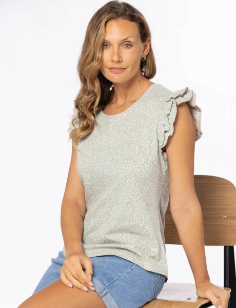 REMERA ESTAMPADA Beige