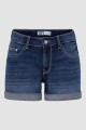 Short Jeans Con Bolsillo Dark Blue Denim