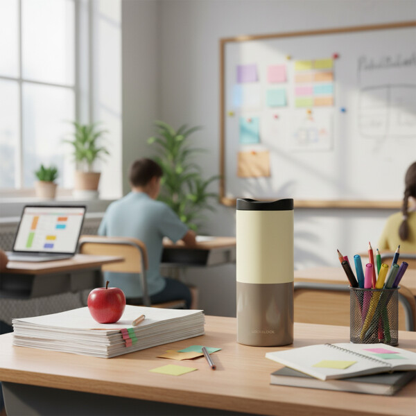 Vaso Térmico Botella Acero Inoxidable 450ml Lock&Lock Color Beige