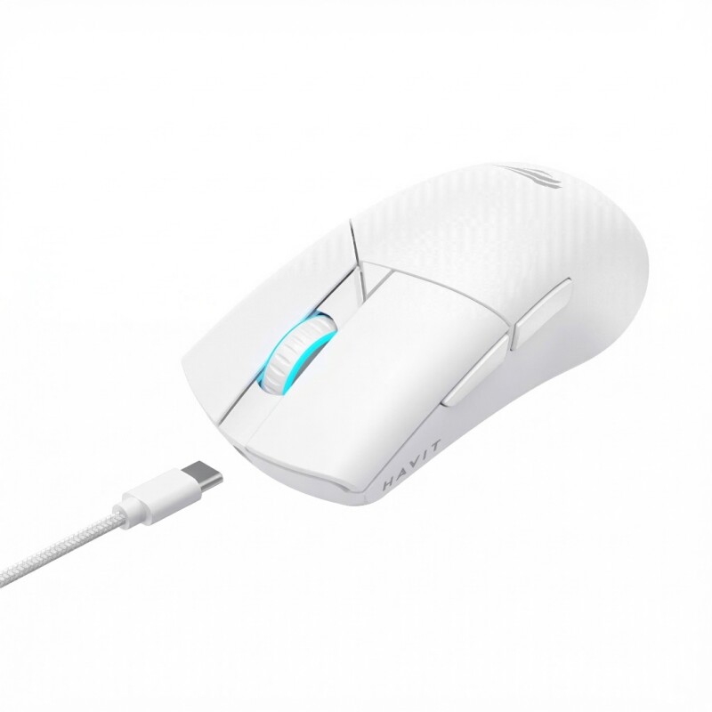 Mouse Havit Gaming series MS1038WB blanco inalambrico 3 modos Mouse Havit Gaming series MS1038WB blanco inalambrico 3 modos