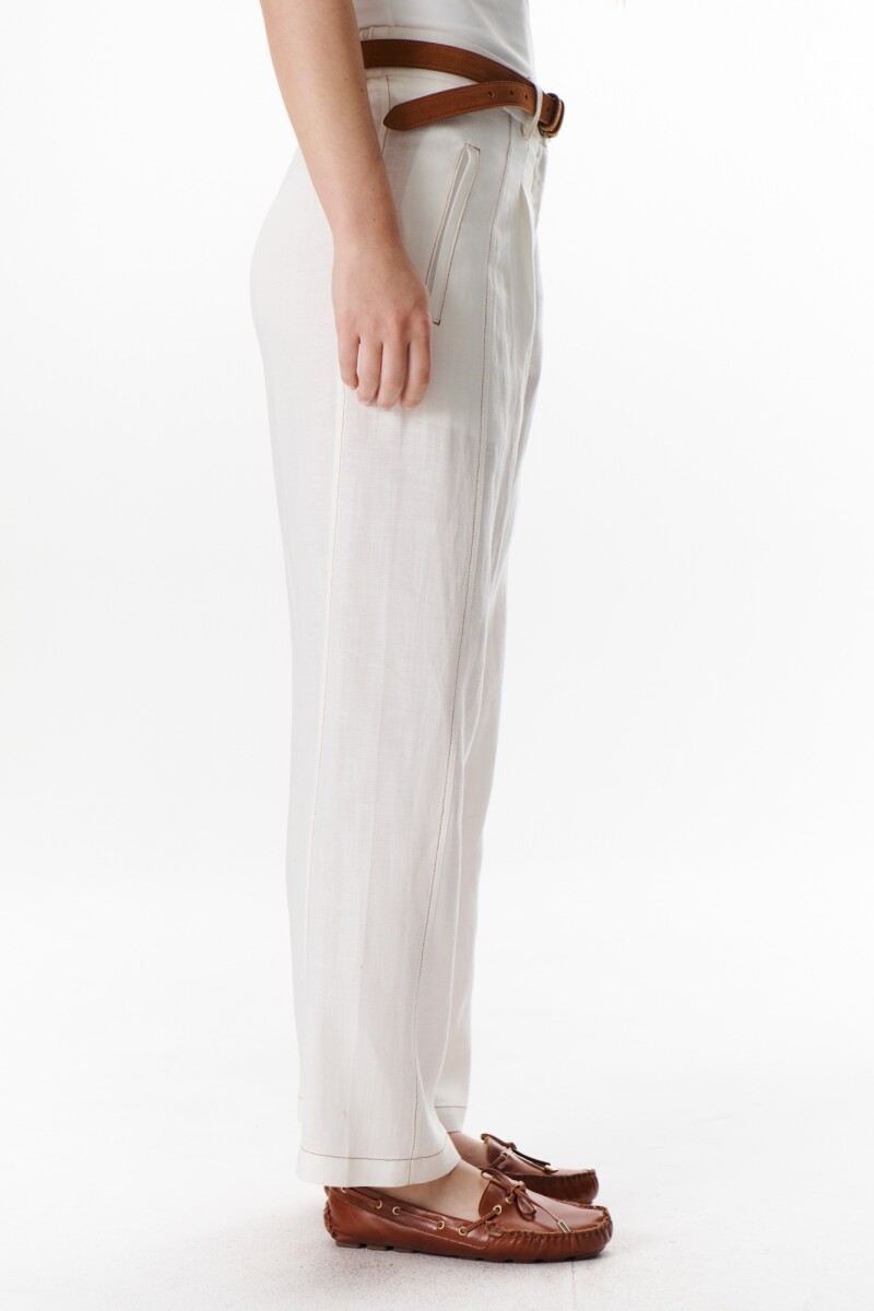 PANTALON LINO SOHO BLANCO