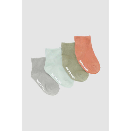 Pack x 4 medias lisas bebe con abs hg Variante 39