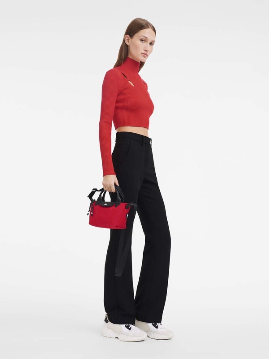 Longchamp -Cartera mini de lona, Le pliage Energy Rojo