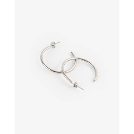 Argollas De Metal Plateado