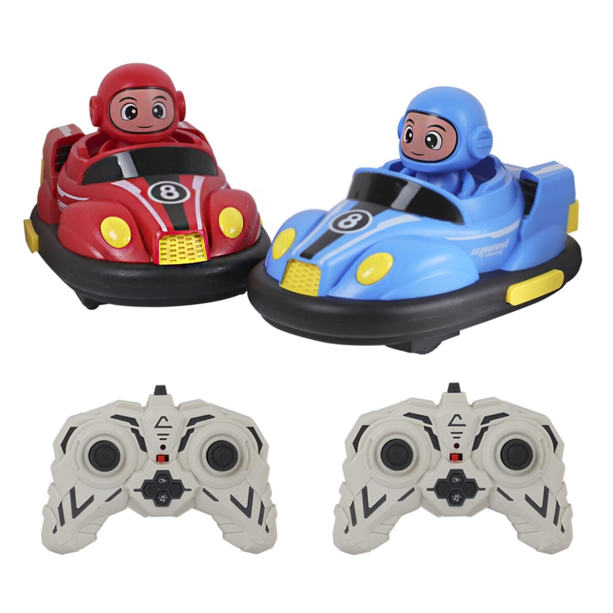 Autitos chocadores pop-up con sonido y control remoto 