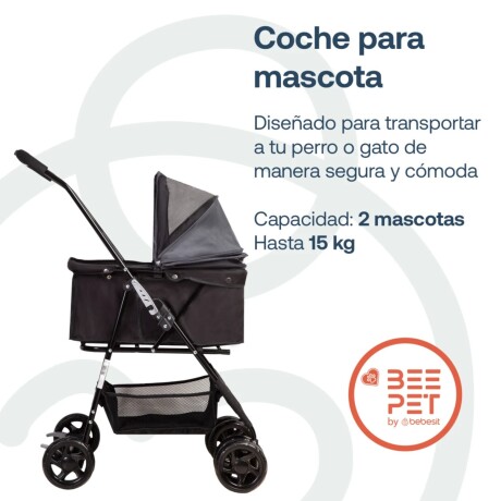 Coche para Mascota NANO de BEEPET Gris Coche para Mascota NANO de BEEPET Gris