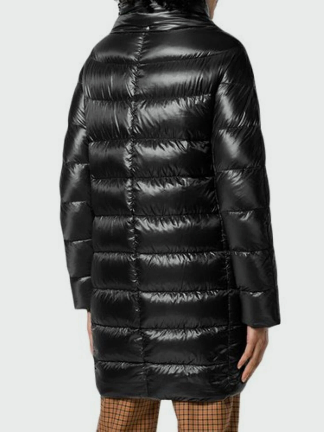 Herno-Campera de nylon rellena de plumas, Dora Negro